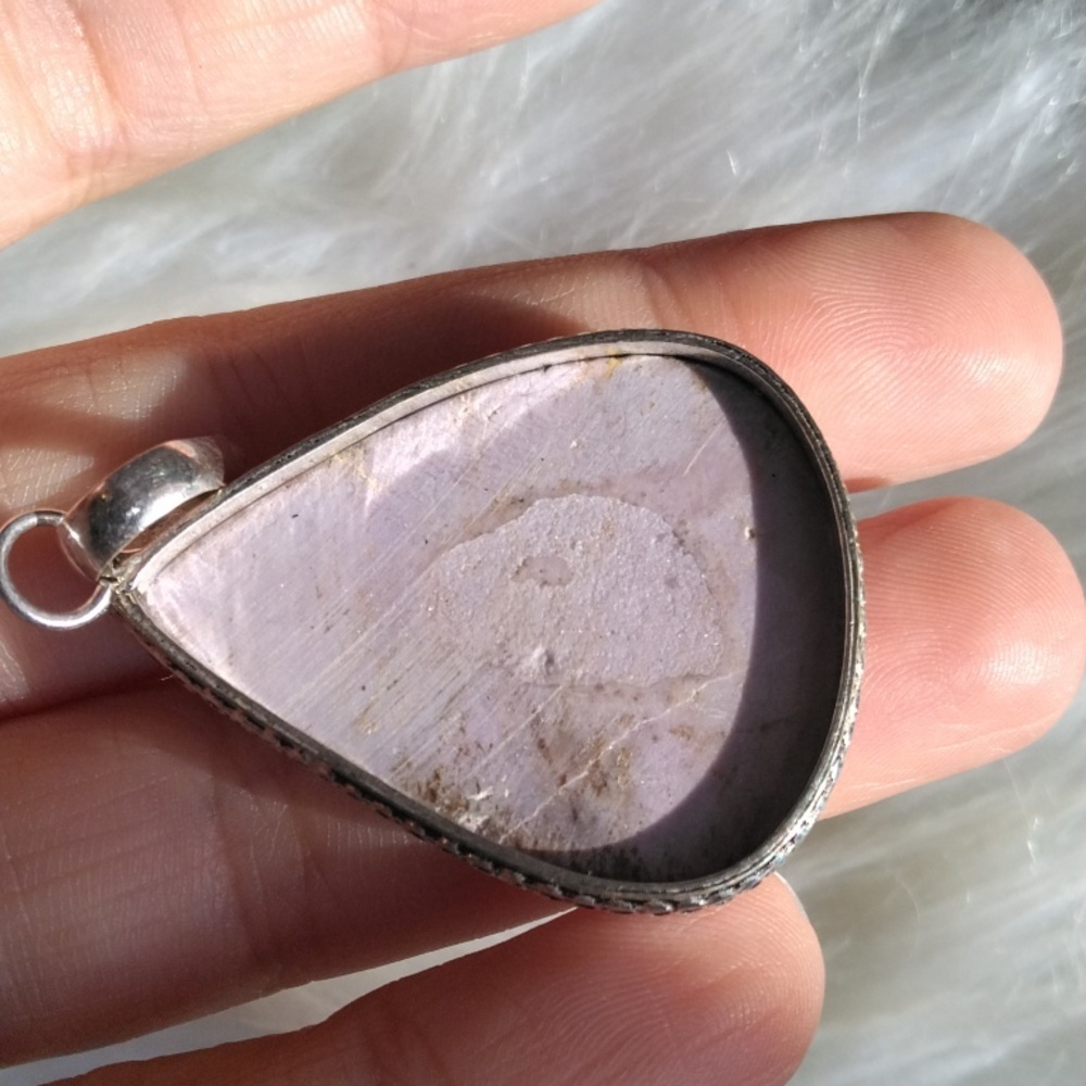 Phosphosiderite Silver Plated Gemstone Necklace P… - image 4